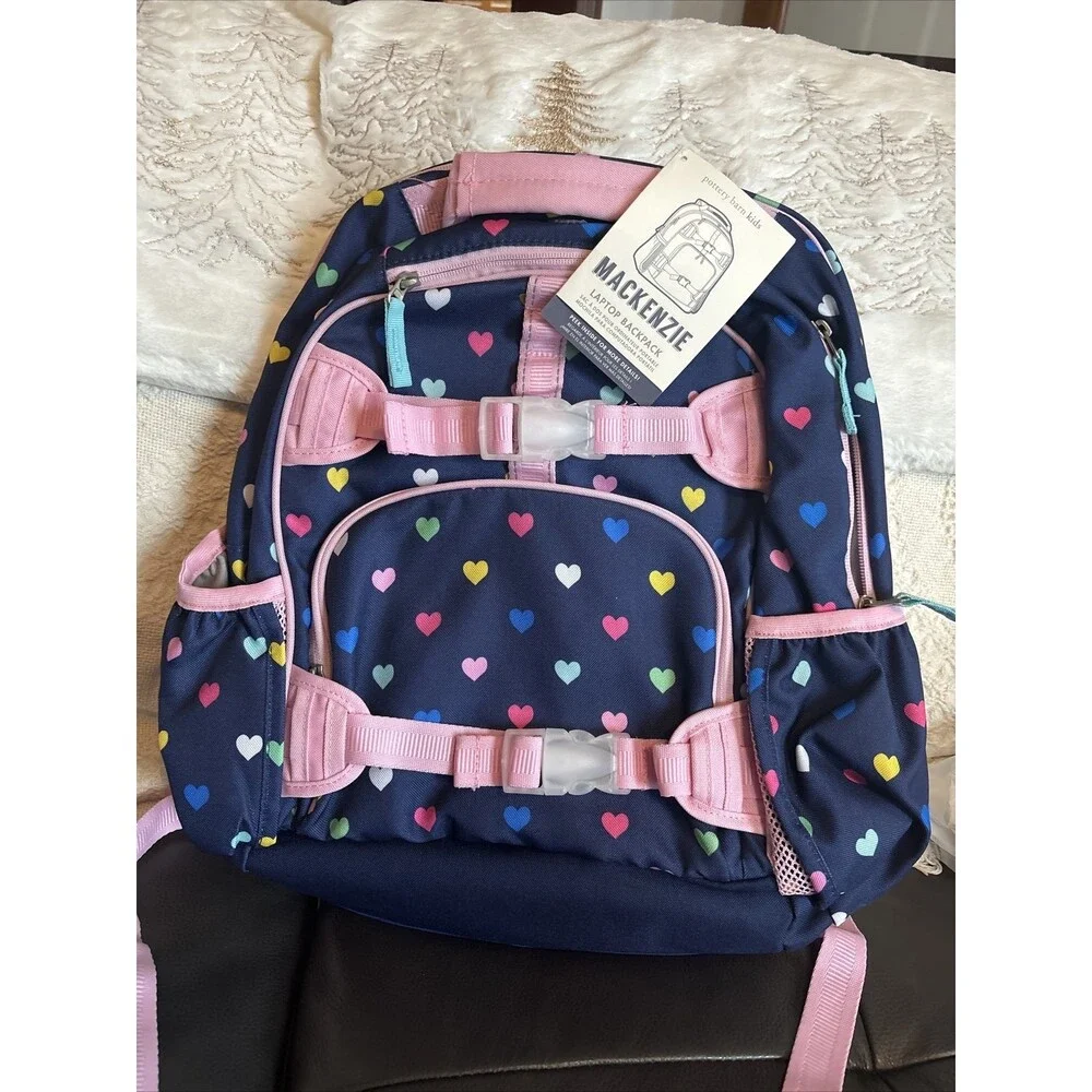 School Pottery barn Snoopy LARGE Backpack +UTENSILS Travel girl Heart Gift 🌈